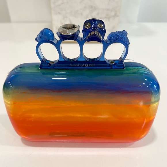 Alexander McQueen Multicolor Knuckle Clutch Bag - Picture 3 of 12